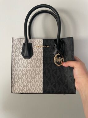 Michael Kors Two-Tone Logo Crossbody Bag